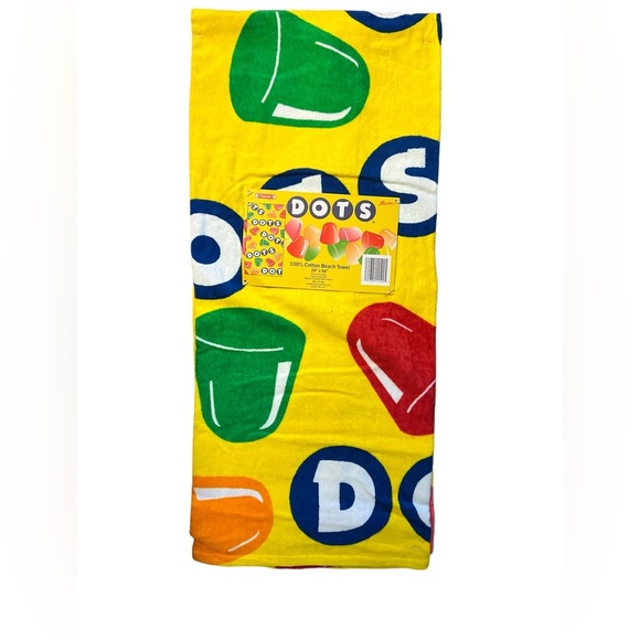 COPY - Tootsie Roll Towel POPS Charms Blow Pop Lollipop Dots candy Beach Towel … - Picture 10 of 11